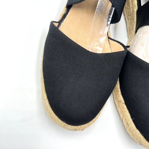 9.5W 9.5 WIDE WIDTH Lifestride Womens Keaton Black Espadrilles Wedges Shoes - Picture 3 of 13